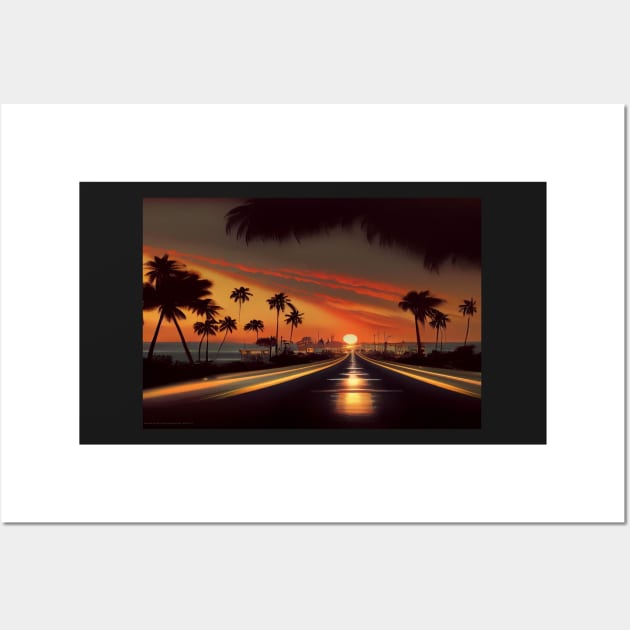 In To The Sunset On The Road To Fantasy Island / Abstract And Surreal Unwind Art Wall Art by Unwind-Art-Work